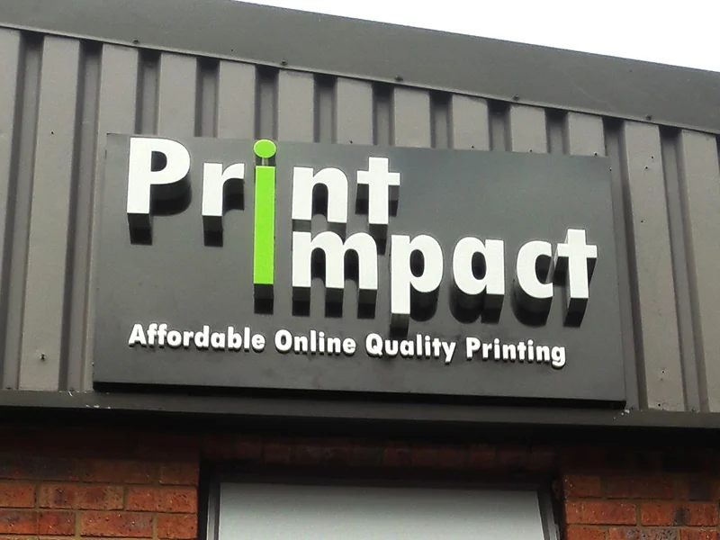 Print Impact 3D lettering and lightbox sign